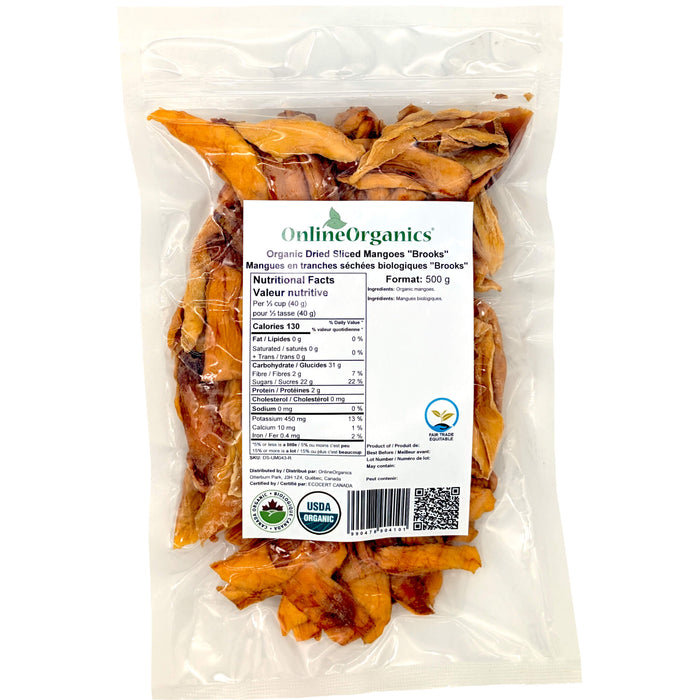  Organic Dried Sliced Mangoes "Brooks" (Certified Fairtrade)