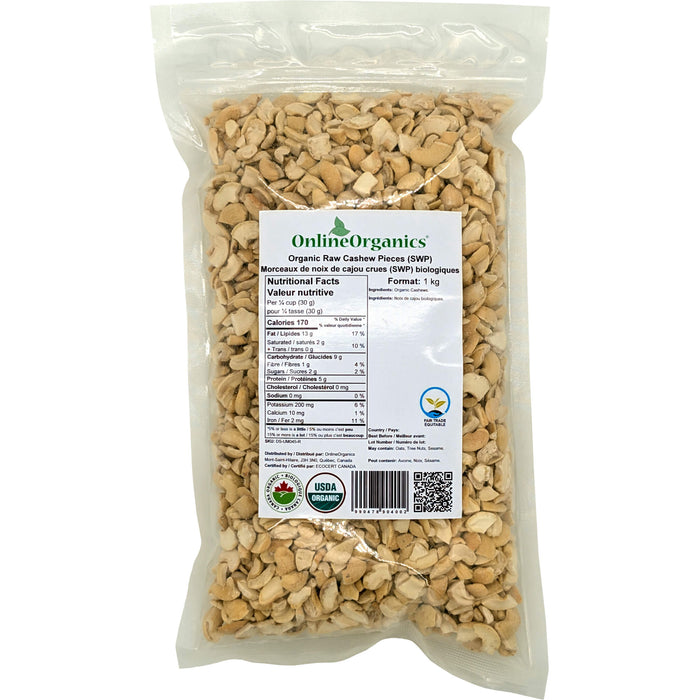 Organic Raw Cashew Pieces (SWP) (Certified Fairtrade)