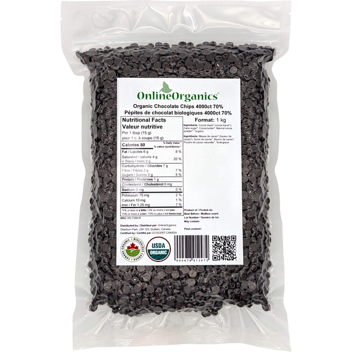 Organic Chocolate Chips 4000ct 70%
