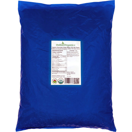 Organic Chocolate Chips 4000ct 70% (No Sugar)