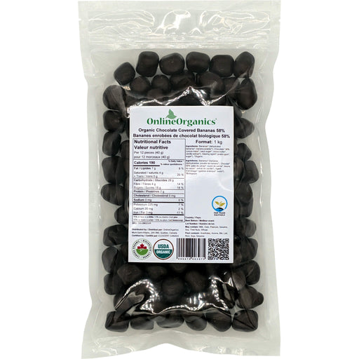 Organic Chocolate Covered Bananas 58% (Certified Fairtrade)