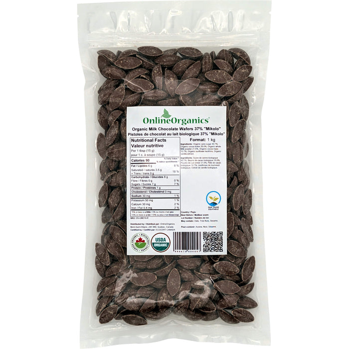 Organic Milk Chocolate Wafers 37% "Mikolo" (Certified Fairtrade)