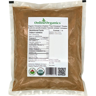 Organic Cinnamon (Ceylon) "True Cinnamon" Powder