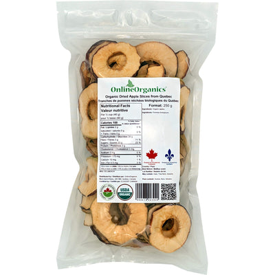 Organic Dried Apple Slices from Quebec