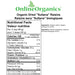 Organic Dried "Sultana" Raisins Nutritional Facts