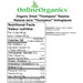 Organic Dried "Thompson" Raisins Nutritional Facts