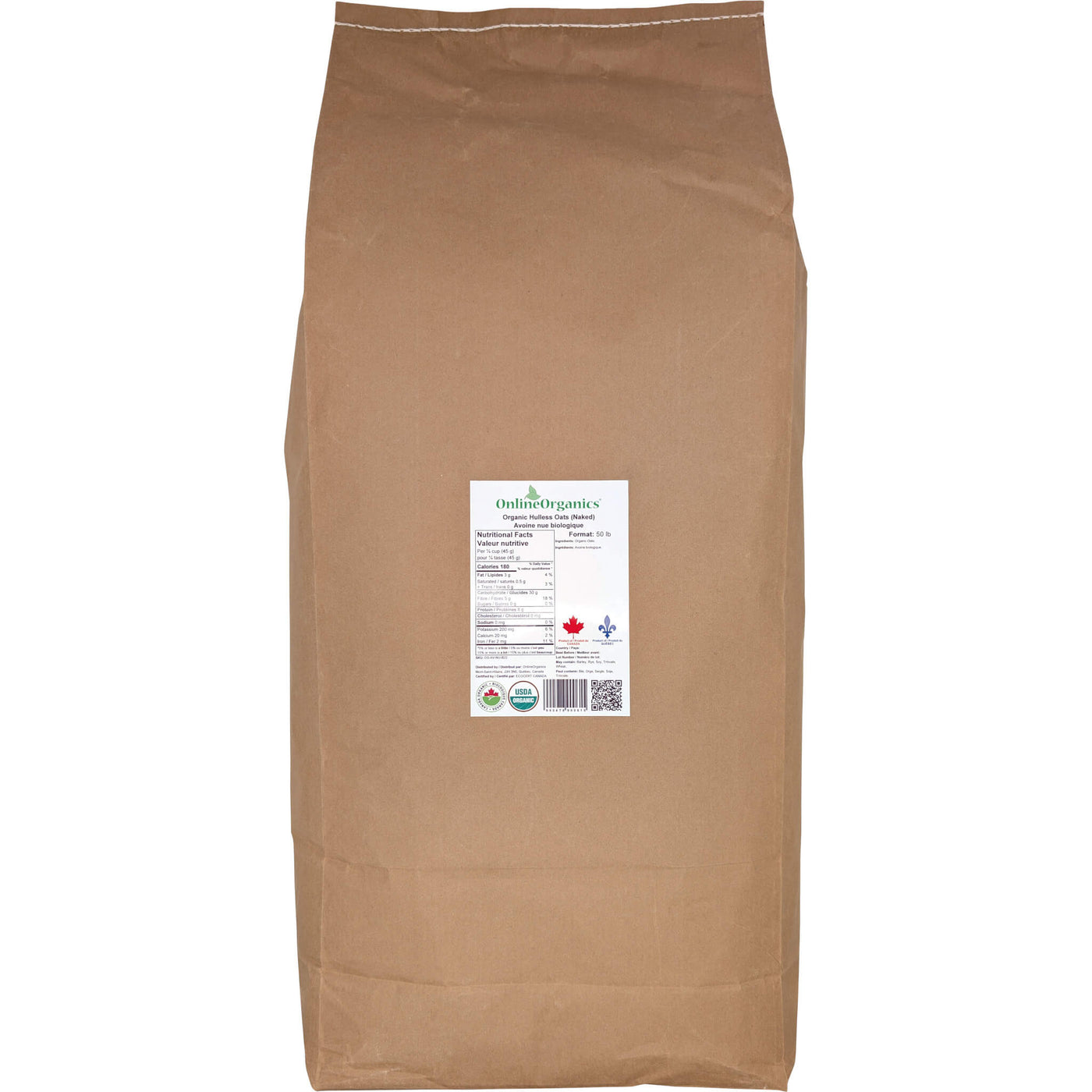 Organic Hulless Oats (Naked) — OnlineOrganics
