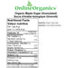 Organic Maple Sugar (Granulated) from Quebec Nutritional Facts