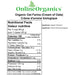 Organic Oat Farina (Cream of Oats) Nutritional Facts