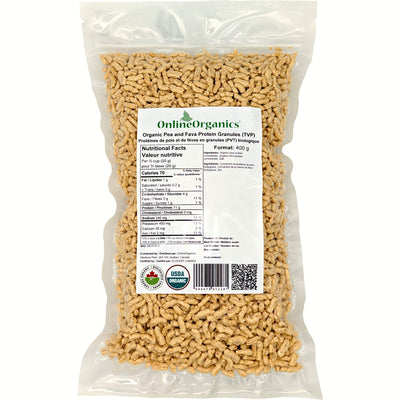 Organic Pea and Fava Protein Granules (TVP)