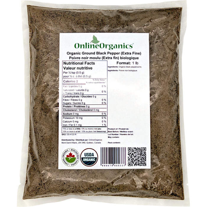 Organic Ground Black Pepper (Extra Fine)