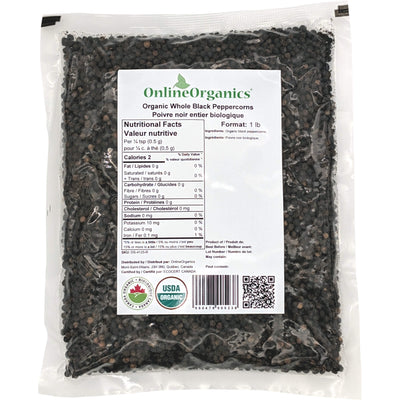 Organic Black Peppercorns Whole