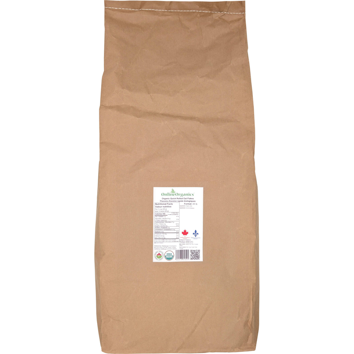 Organic Quick Rolled Oat Flakes — OnlineOrganics