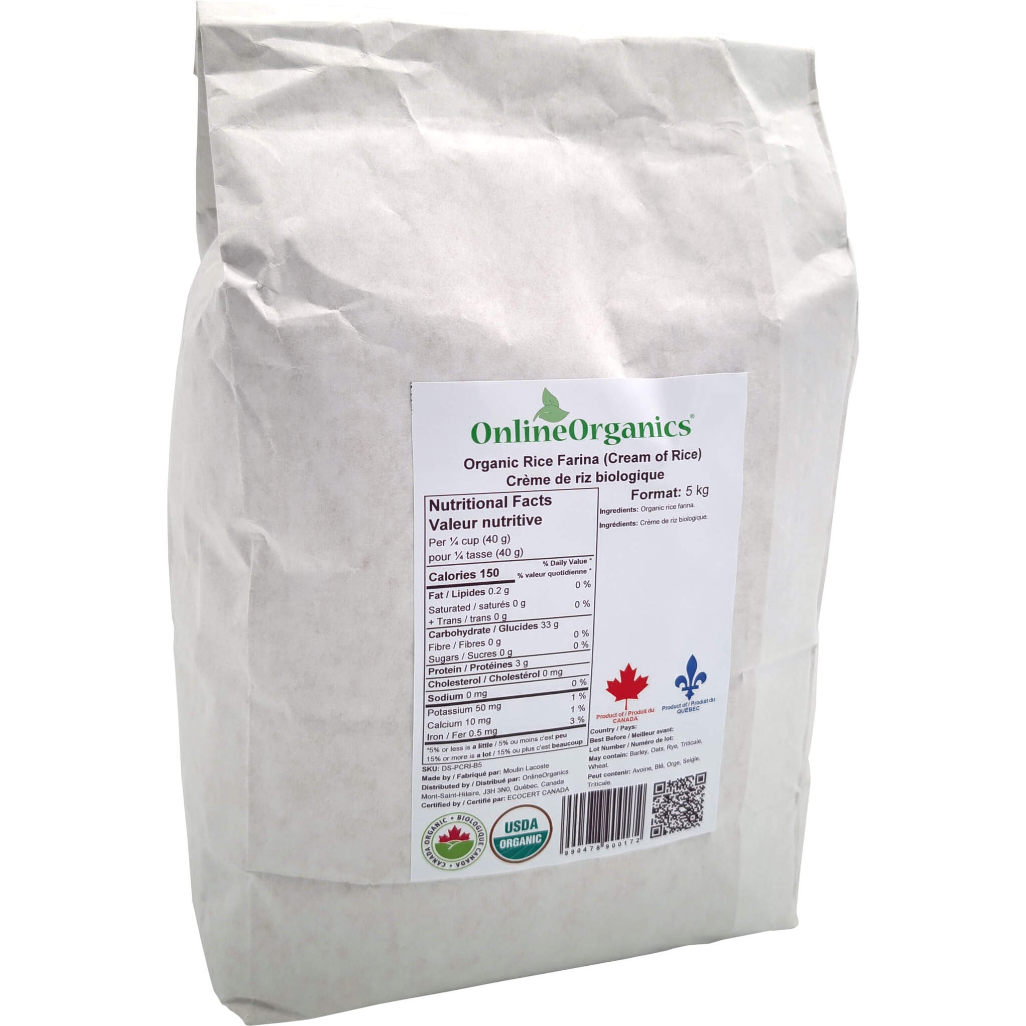 Organic Rice Farina (Cream of Rice) (Lacoste) — OnlineOrganics