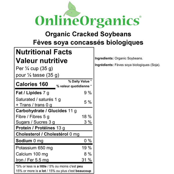 Organic Cracked Soybeans Nutritional Facts