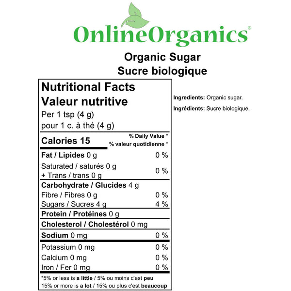 Organic Sugar Nutritional Facts