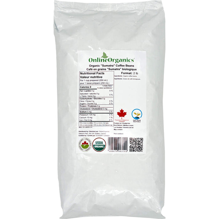 Organic "Sumatra" Coffee Beans (Certified Fairtrade)
