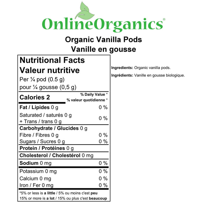 Organic Vanilla Pods (Certified Fairtrade)