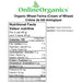 Organic Wheat Farina (Cream of Wheat) Nutritional Facts