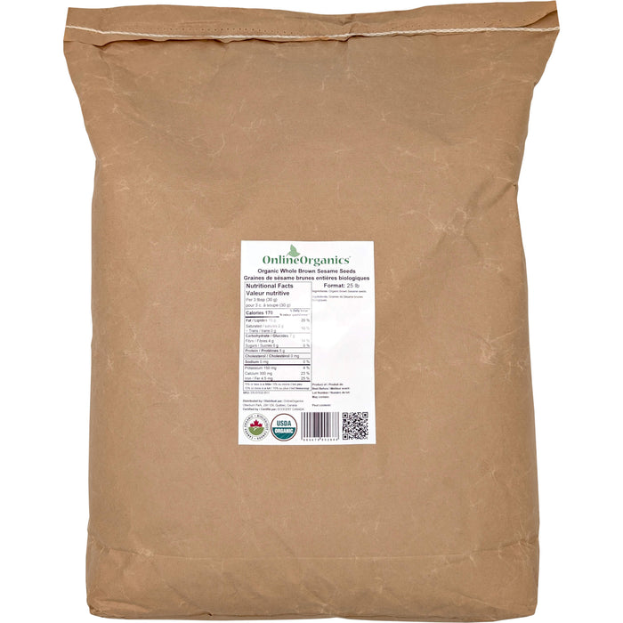 Organic Whole Brown Sesame Seeds
