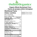 Organic Whole Buckwheat Flour Nutritional Facts