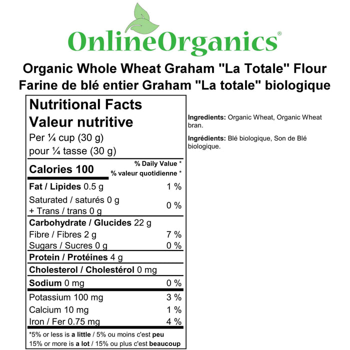 Organic Whole Wheat Graham "La Totale" Flour Nutritional Facts