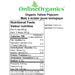 Organic Yellow Popcorn Nutritional Facts