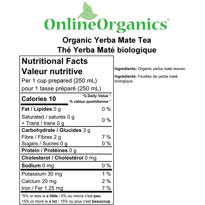 Organic Fact File Organic Yerba Mate Tea — OnlineOrganics