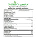Organic Dried "Thompson" Raisins Nutritional Facts