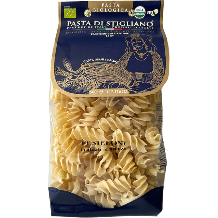 Organic ''Fusilli Paesani'' Durum Wheat Pasta