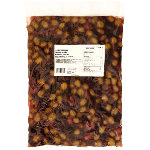 Organic Mixed Whole Olives (Green & Kalamata)