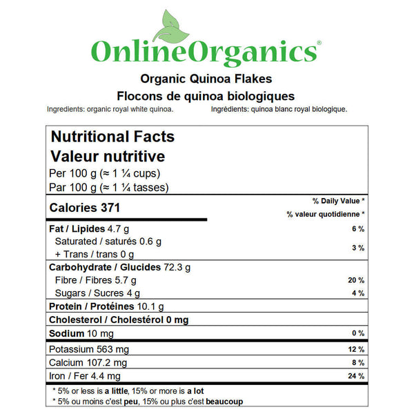 Organic Quinoa Flakes Nutritional Facts
