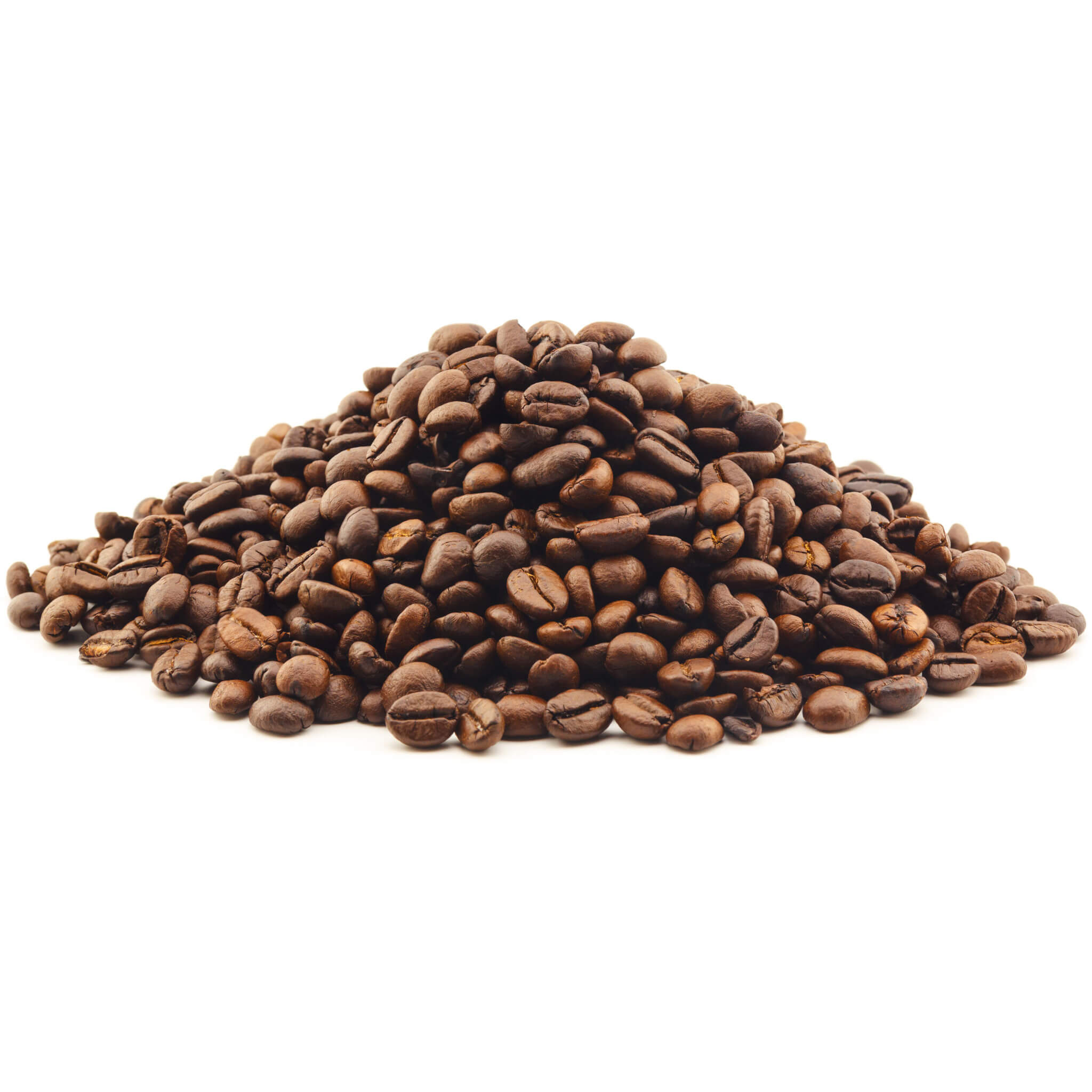 Tas de grains de café bio