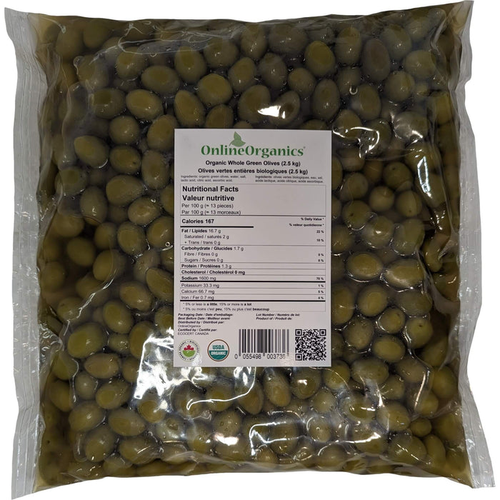 Organic Whole Green Olives